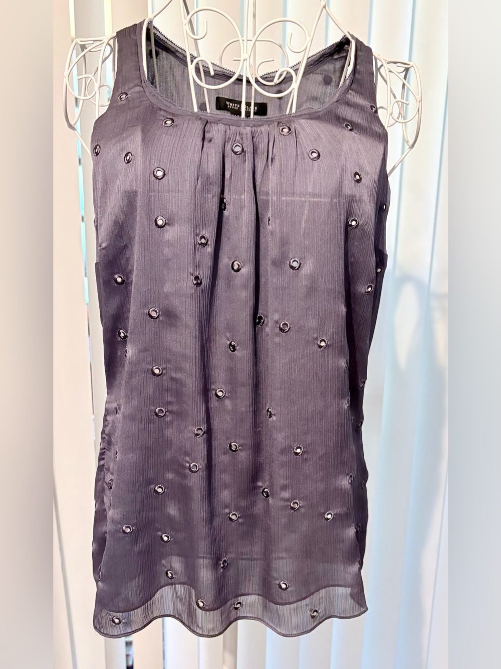 White House black market sequins sleeveless top size small